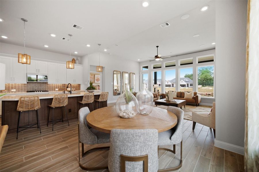 Furnished interior view inside a new home in The Highlands: Highland Duets, Porter (Image 7).