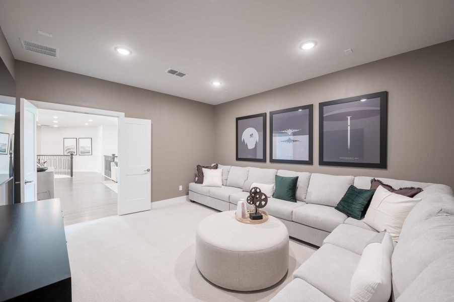 Representative furnished interior of a home built from the Bogata by Tri Pointe Homes in Harvest Green, Richmond (Image 53).