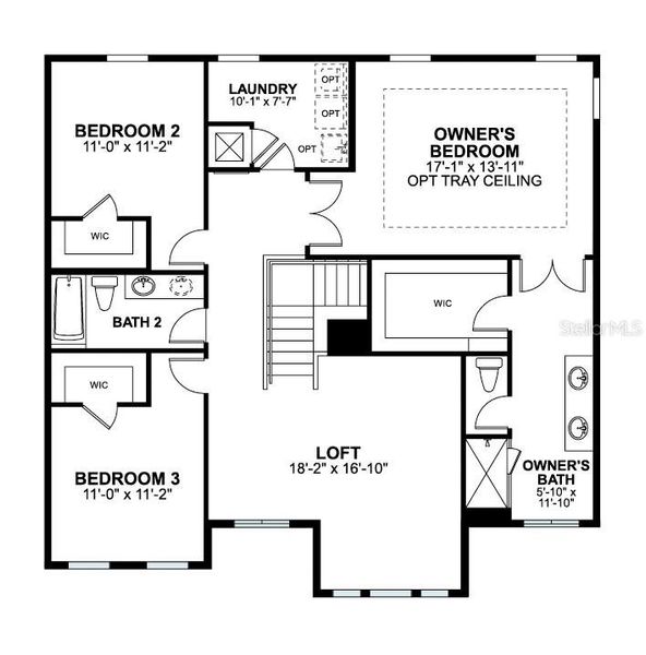 2D floor plan layout of this home in Center Lake on the Park, St. Cloud, FL (Image 5). 2D floor plan layout of this home in Center Lake on the Park, St. Cloud, FL (Image 5).