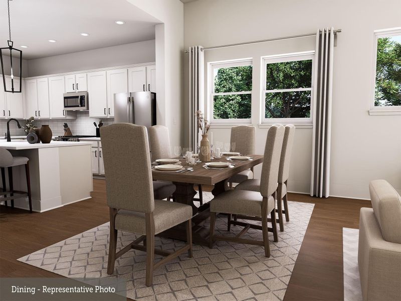Furnished interior view inside a new home in COLTON - Reserve Collection, Todd Mission (Image 17).
