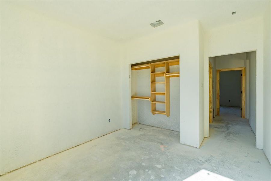 Unfurnished bedroom featuring a closet