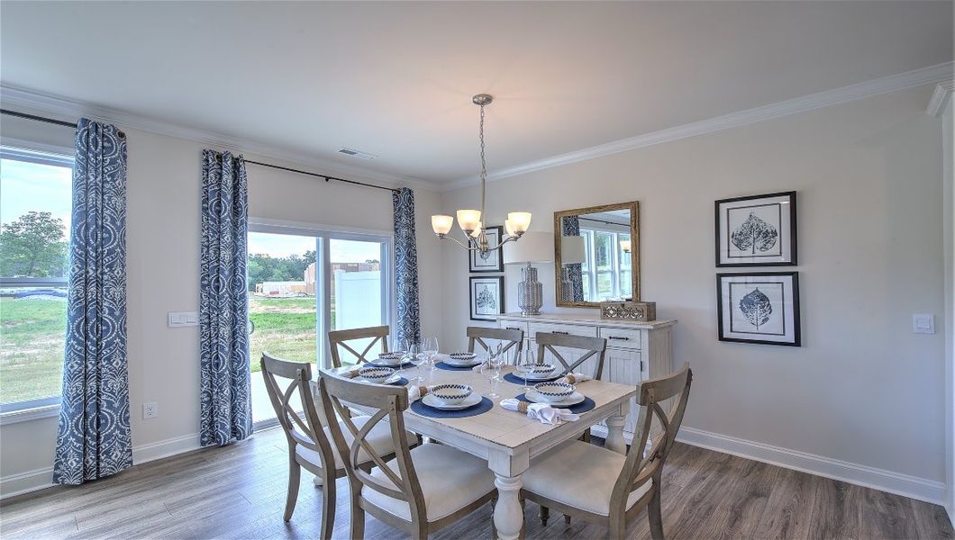 Furnished interior view inside a new home in Townes at Tap Root Farms, Fletcher (Image 5).