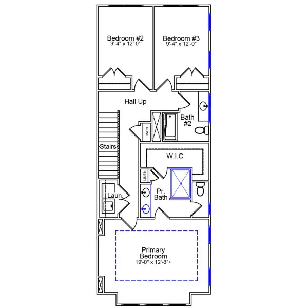 2D floor plan layout of this home in Nichols Landing, Charlotte, NC (Image 3).