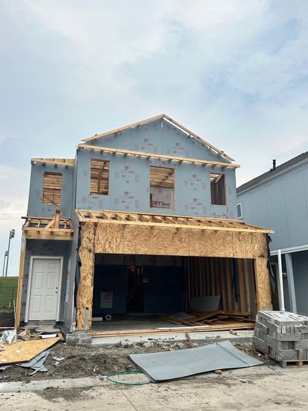 Front exterior of a new home in Cloverdale, Houston, TX, highlighting curb appeal (Image 1). Front exterior of a new home in Cloverdale, Houston, TX, highlighting curb appeal (Image 1).