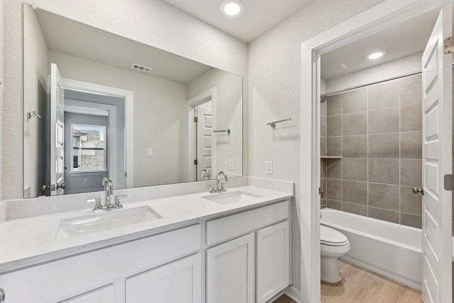 Furnished interior view inside a new home in Heights at San Gabriel, Georgetown (Image 6). Furnished interior view inside a new home in Heights at San Gabriel, Georgetown (Image 6).