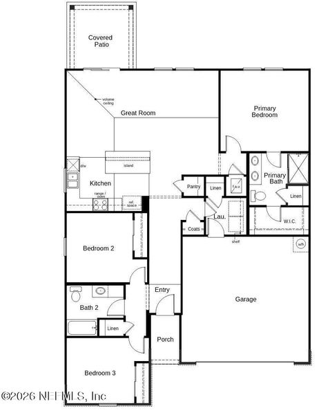 2D floor plan layout of this home in Anabelle Island - Executive Series, Green Cove Springs, FL (Image 3).