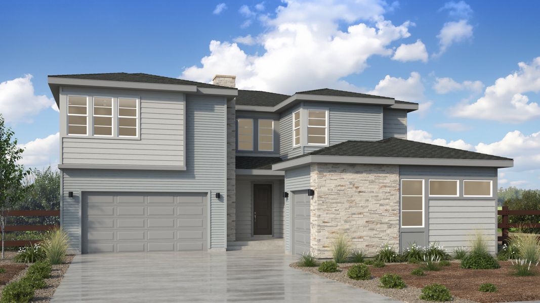Representative exterior photo of a completed home built from the Steamboat Plus | A Multi-Gen Home by Taylor Morrison in The Enclave at Macanta - Destination, Castle Rock, CO (Image 3). Representative exterior photo of a completed home built from the Steamboat Plus | A Multi-Gen Home by Taylor Morrison in The Enclave at Macanta - Destination, Castle Rock, CO (Image 3).