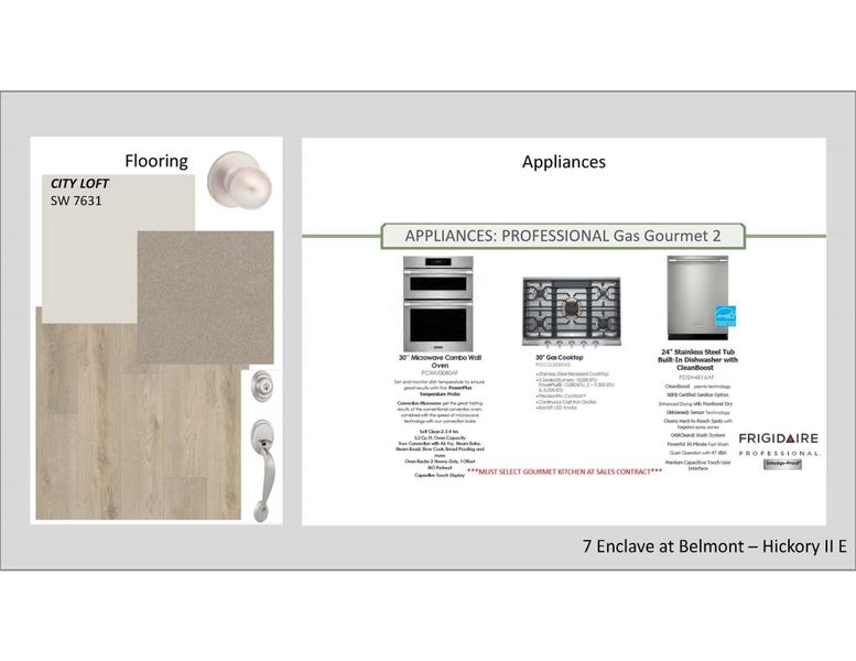 Sample of building materials used in homes in Enclave at Belmont, Belmont (Image 20).