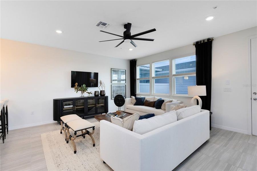 Furnished interior view inside a new home in EverBe, Orlando (Image 7). Furnished interior view inside a new home in EverBe, Orlando (Image 7).