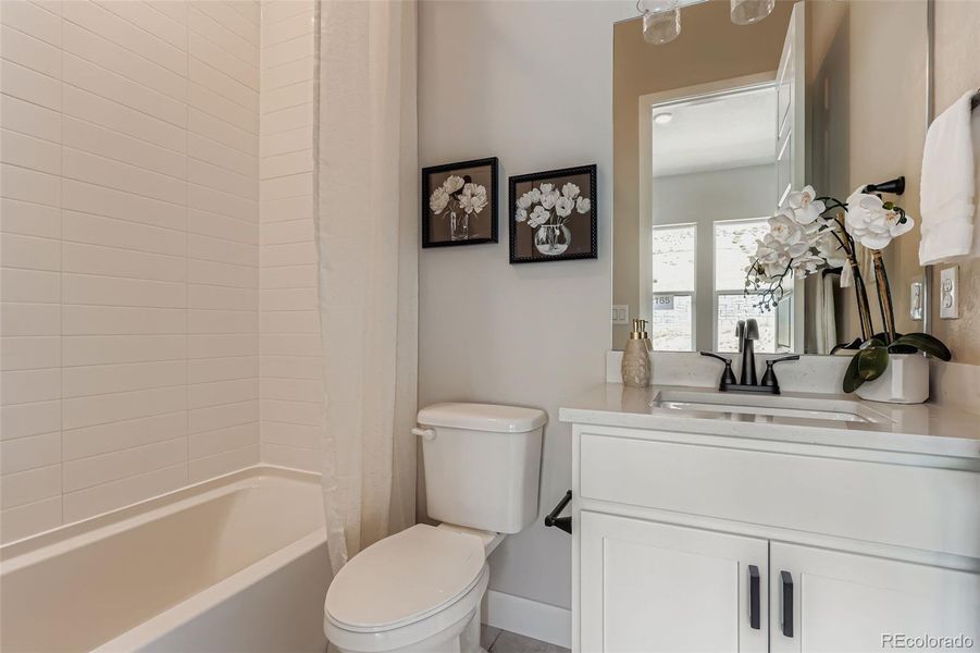 Furnished interior view inside a new home in Hillside at Castle Rock, Castle Rock (Image 16). Furnished interior view inside a new home in Hillside at Castle Rock, Castle Rock (Image 16).