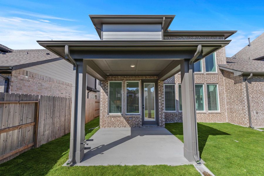 Exterior details and patio area of a home in Fulbrook on Fulshear Creek 60', Fulshear (Image 3). Exterior details and patio area of a home in Fulbrook on Fulshear Creek 60', Fulshear (Image 3).
