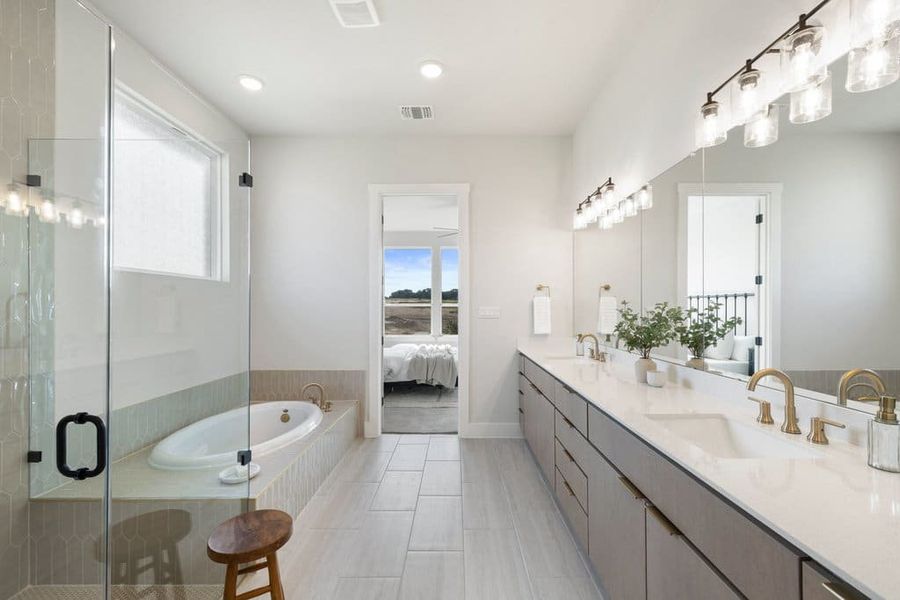 Furnished interior view inside a new home in Lariat, Liberty Hill (Image 40).