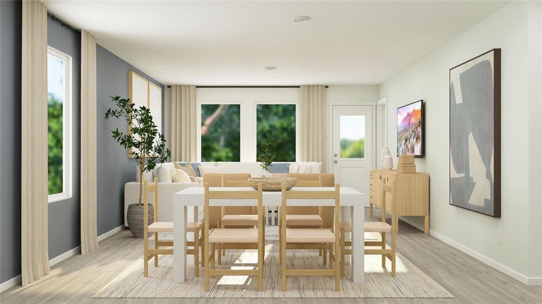 Furnished interior view inside a new home in Creekview: Fossil Ridge Cottage, Pilot Point (Image 19). Furnished interior view inside a new home in Creekview: Fossil Ridge Cottage, Pilot Point (Image 19).