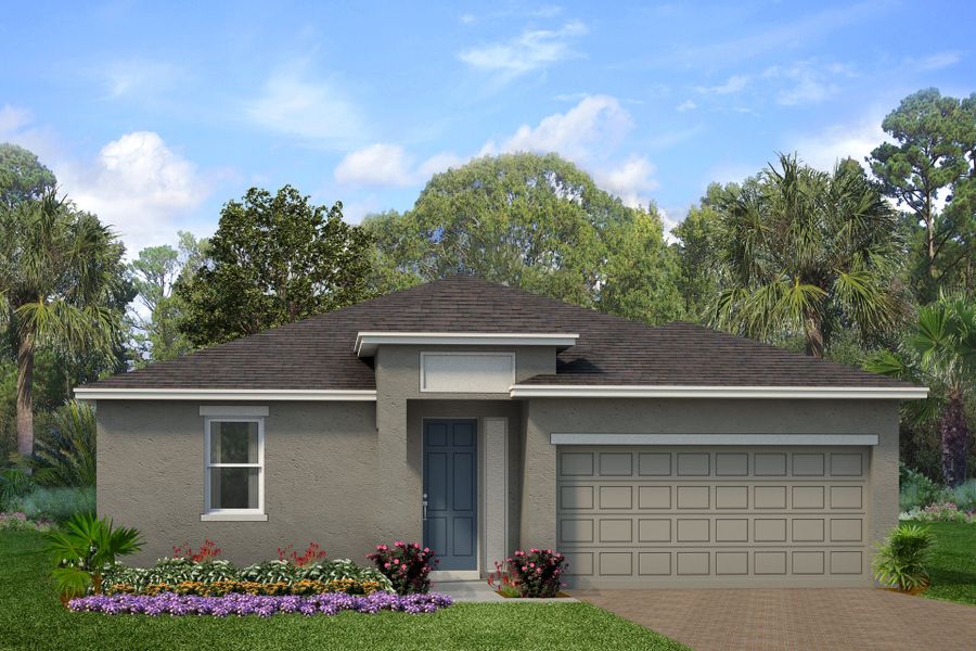 Representative exterior photo of a completed home built from the Excite by Park Square Residential in Tarpon Bay, Haines City, FL (Image 15). Representative exterior photo of a completed home built from the Excite by Park Square Residential in Tarpon Bay, Haines City, FL (Image 15).