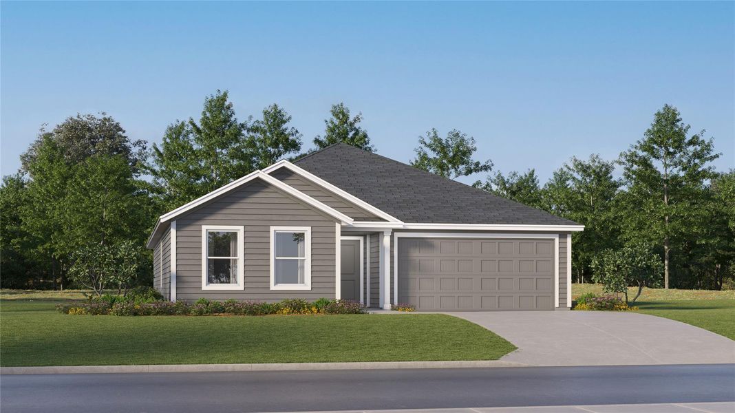 Front exterior of a new home in Clayton Ranch, Copperas Cove, TX, highlighting curb appeal (Image 20).