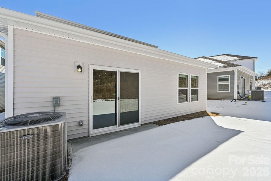 Exterior details and patio area of a home in Walnut Reserve, Conover (Image 2). Exterior details and patio area of a home in Walnut Reserve, Conover (Image 2).