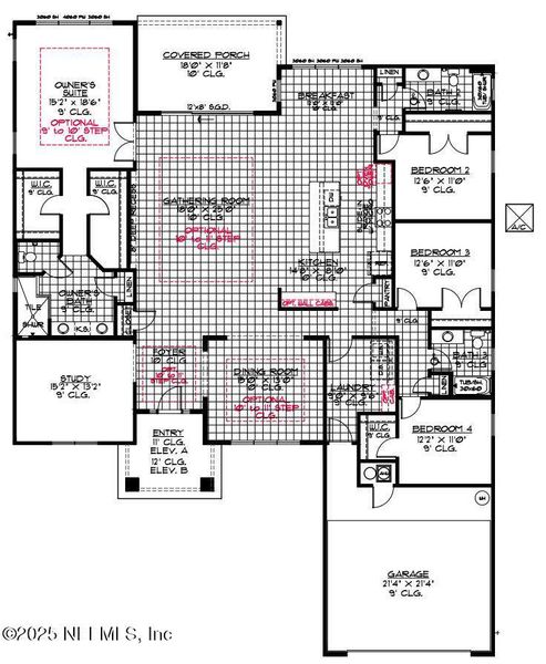 2D floor plan layout of this home in Katie Cove, Jacksonville, FL (Image 3).