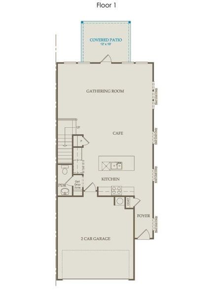 2D floor plan layout of this home in Adler Springs, Powder Springs, GA (Image 3).