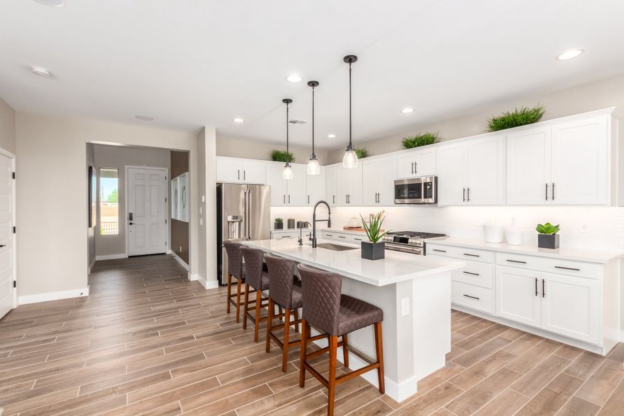 Representative furnished interior of a home built from the 40R3 by Taylor Morrison in Rancho Mercado, Surprise (Image 13).