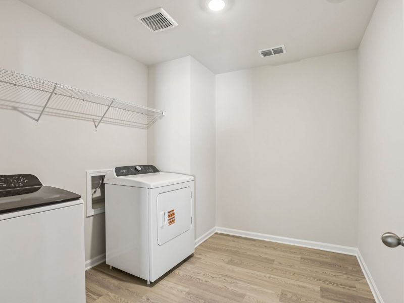 The Johnson Basement floorplan with the Lush White interior package.