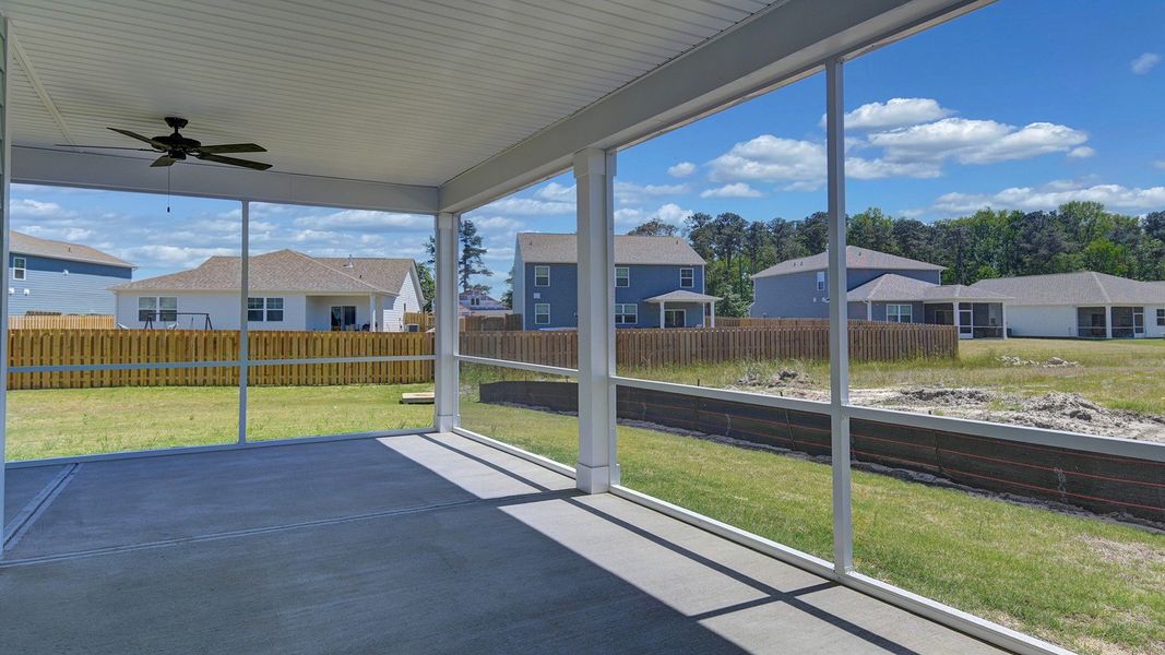 Exterior details and patio area of a home in Sease's Pond, Gilbert (Image 24).