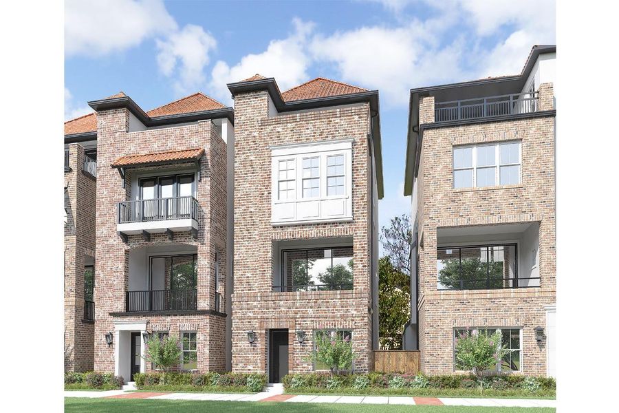 Handsome brick exterior with fabulous views, both from the second floor covered balcony and from the fourth floor roof deck Handsome brick exterior with fabulous views, both from the second floor covered balcony and from the fourth floor roof deck