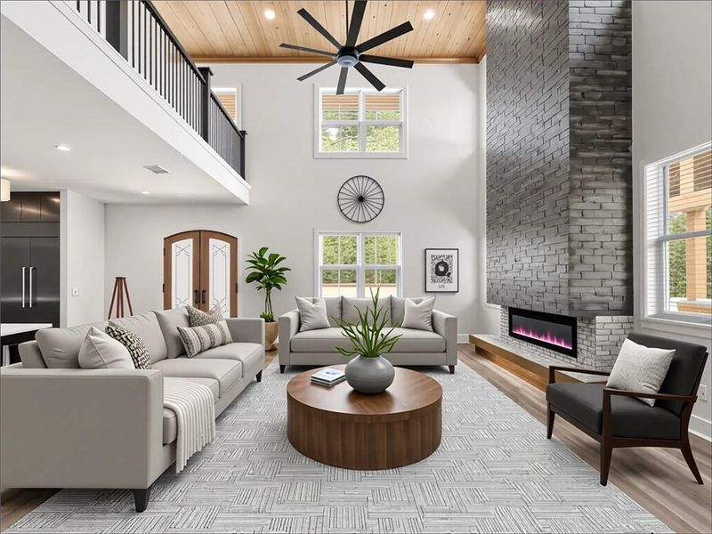 Furnished interior view inside a new home in , Dahlonega (Image 73).