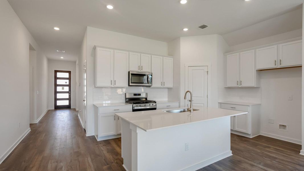 Furnished interior view inside a new home in Rosenbusch Ranch, Leander (Image 11). Furnished interior view inside a new home in Rosenbusch Ranch, Leander (Image 11).