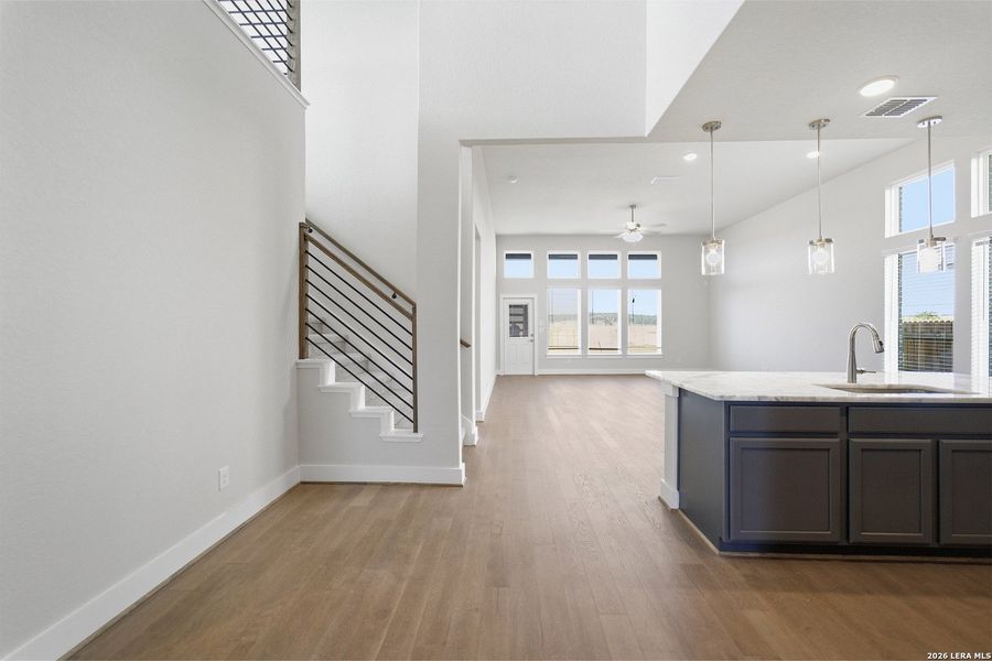 Spacious, unfurnished interior of a new home in The Woodlands at Medina Hills, Mico (Image 27).