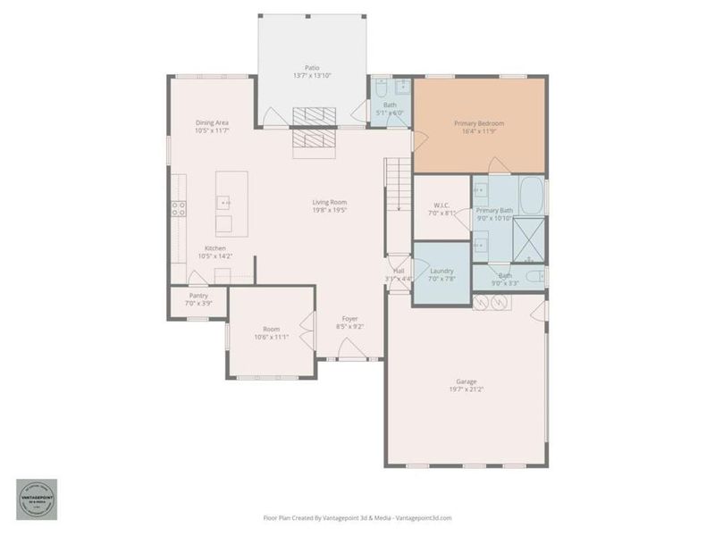2D floor plan layout of this home in , Jenkinsburg, GA (Image 5).