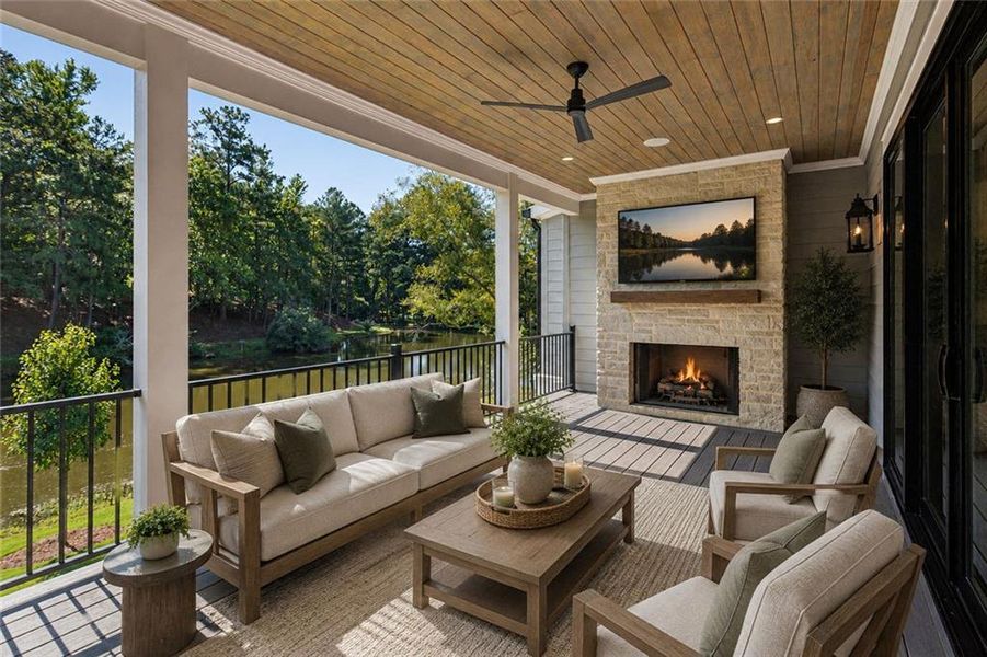 Exterior details and patio area of a home in , Roswell (Image 3). Exterior details and patio area of a home in , Roswell (Image 3).