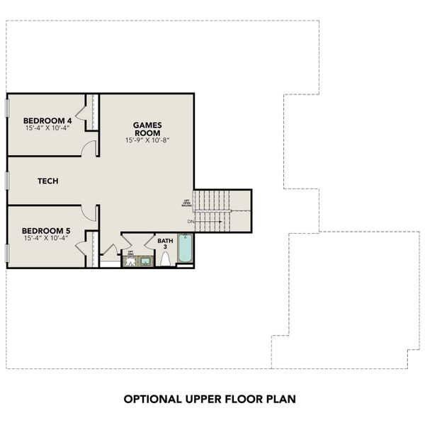 2D floor plan layout for the The Foster E by Davidson Homes LLC in Potranco Oaks, Castroville, TX (Image 3).