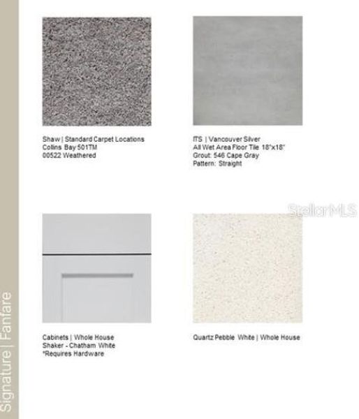 Sample of building materials used in homes in Waterstone, Groveland (Image 12).