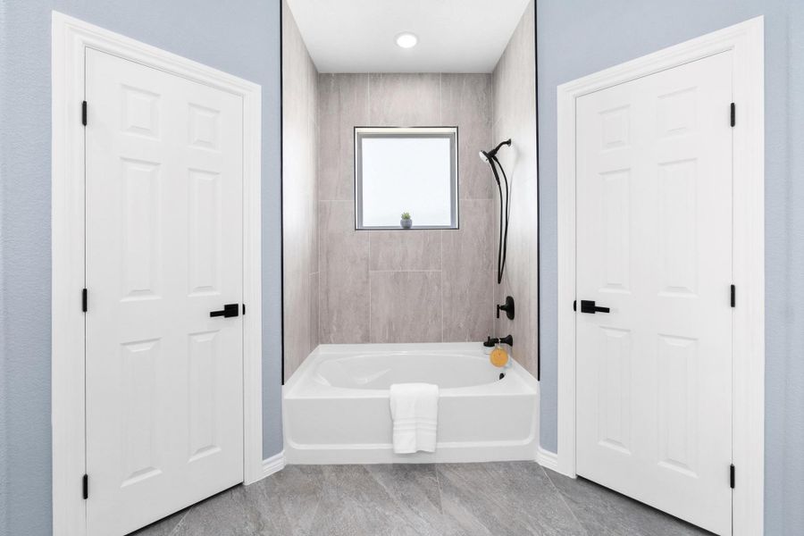 Bathroom featuring shower / tub combination Bathroom featuring shower / tub combination