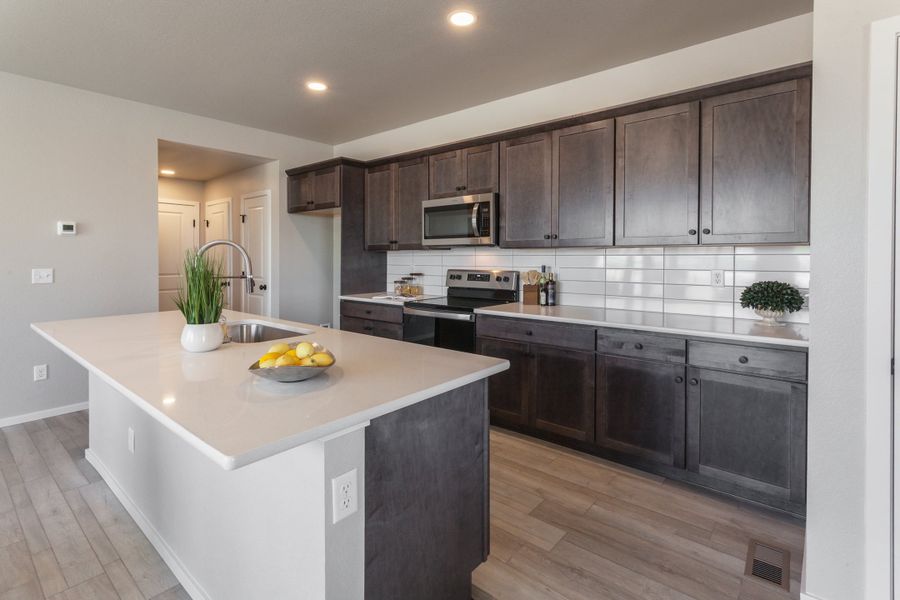 Furnished interior view inside a new home in Trailside, Timnath (Image 10).