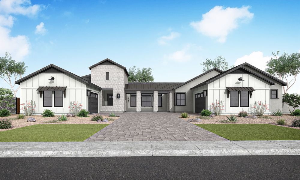 Representative exterior photo of a completed home built from the Lustre Plan 9003 by Tri Pointe Homes in Emberly, Queen Creek, AZ (Image 5).