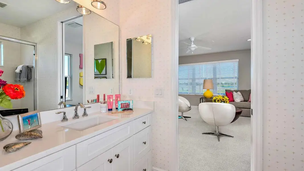 Furnished interior view inside a new home in Windward Real Estate and Homes for Sale in Sarasota, FL - Neal Communities, Lakewood Ranch (Image 14). Furnished interior view inside a new home in Windward Real Estate and Homes for Sale in Sarasota, FL - Neal Communities, Lakewood Ranch (Image 14).