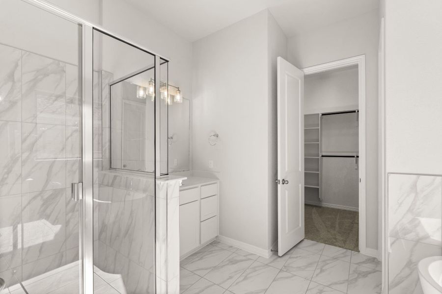 Large walk-in shower in Primary Bath