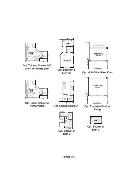 2D floor plan layout of this home in Stonehaven Discovery Collection, Glendale, AZ (Image 4).
