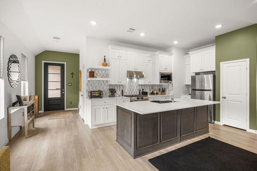 Furnished interior view inside a new home in Artavia: Avante Collection, Conroe (Image 8).