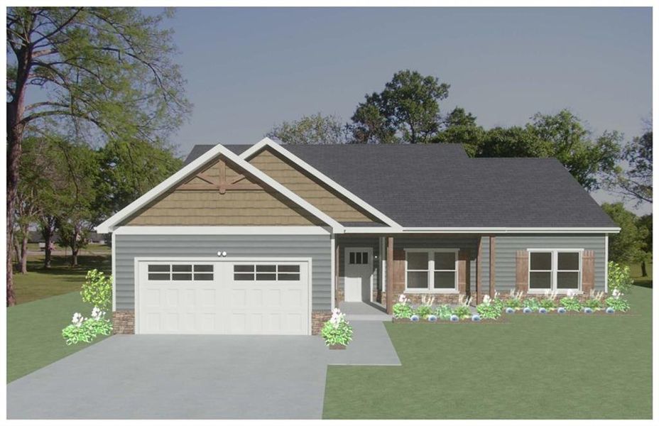 Front exterior of a new home in , Clarkesville, GA, highlighting curb appeal (Image 1). Front exterior of a new home in , Clarkesville, GA, highlighting curb appeal (Image 1).