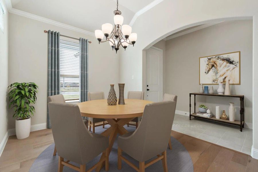 Dining Room | Concept 2086 at Redden Farms - Classic Series in Midlothian, TX by Landsea Homes