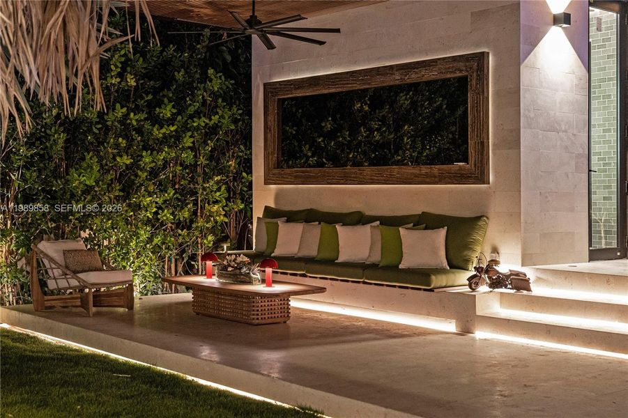 Exterior details and patio area of a home in , Miami (Image 28). Exterior details and patio area of a home in , Miami (Image 28).