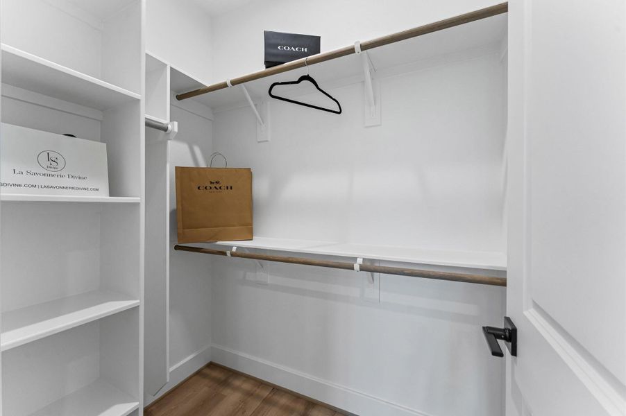 Primary bedroom comes with his and hers closet Primary bedroom comes with his and hers closet