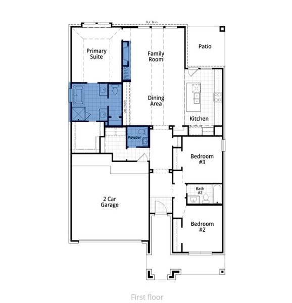 2D floor plan layout of this home in Heritage Ranch: 50ft. lots, Sherman, TX (Image 3). 2D floor plan layout of this home in Heritage Ranch: 50ft. lots, Sherman, TX (Image 3).