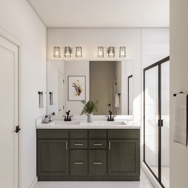 Representative furnished interior of a home built from the A by Tri Pointe Homes in Candelas Townhomes, Arvada (Image 21).