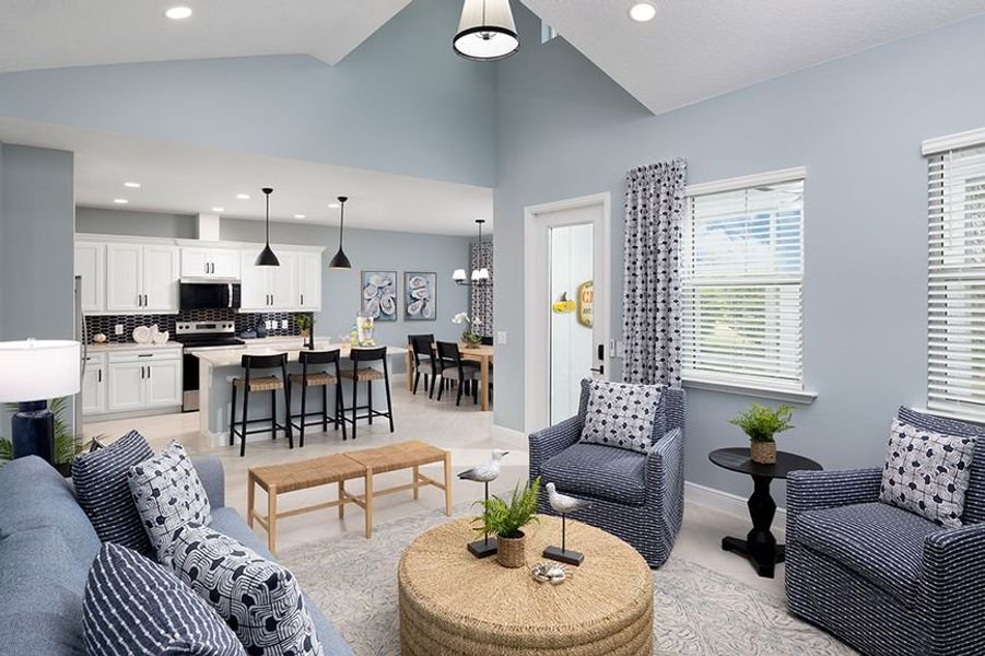 Representative furnished interior of a home built from the Hula by Minto Communities in Latitude Margaritaville Hilton Head, Hardeeville (Image 11).