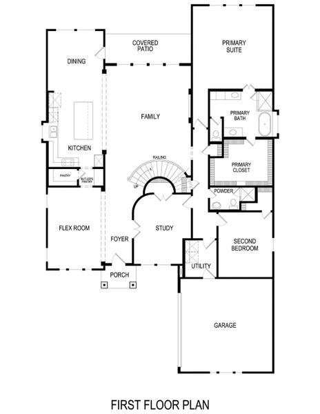 2D floor plan layout for the Crestwood 2FSW by First Texas Homes in Cambridge Estates, Prosper, TX (Image 4). 2D floor plan layout for the Crestwood 2FSW by First Texas Homes in Cambridge Estates, Prosper, TX (Image 4).