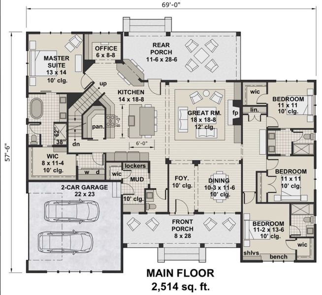 2D floor plan layout for the Milton by Zeal Home Builders in Patti Lynn Hills, Paradise, TX (Image 3).