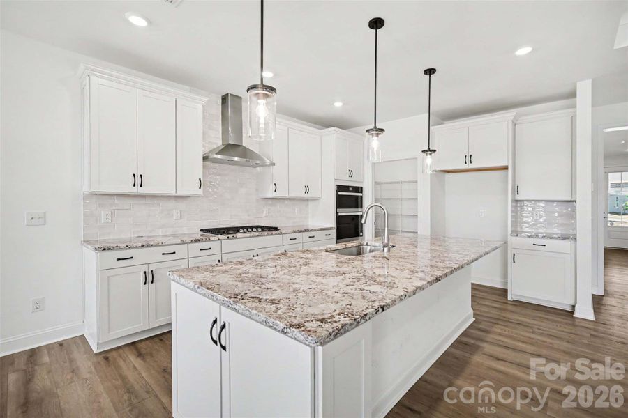 Upgraded gourmet kitchen.